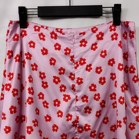 Princess Polly Polly Olton Floral Mini Skirt Women's 10 Pink Red Barbiecore 90s - Picture 9 of 12